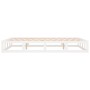 Estructura de cama doble de madera maciza blanco 135x190 cm de , Camas y somieres - Ref: Foro24-820837, Precio: 133,38 €, Des...
