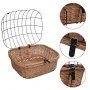 Cesta delantera de bicicleta con tapa sauce natural 50x45x35 cm de vidaXL, Cestas para bicicletas - Ref: Foro24-170902, Preci...