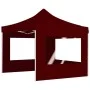 Carpa plegable profesional y paredes aluminio rojo tinto 3x3m de , Carpas y cenadores - Ref: Foro24-45489, Precio: 224,75 €, ...