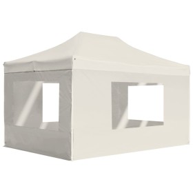Carpa plegable profesional con paredes aluminio crema 4,5x3 m de , Carpas y cenadores - Ref: Foro24-45496, Precio: 307,40 €, ...