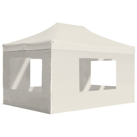Carpa plegable profesional con paredes aluminio crema 4,5x3 m de , Carpas y cenadores - Ref: Foro24-45496, Precio: 307,40 €, ...