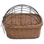 Cesta delantera de bicicleta con tapa sauce natural 50x45x35 cm de vidaXL, Cestas para bicicletas - Ref: Foro24-170902, Preci...