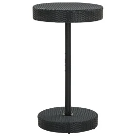 Mesa de jardín de ratán sintético negro 60,5x106 cm de , Mesas de jardín - Ref: Foro24-45856, Precio: 107,52 €, Descuento: %