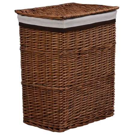 Cesto de la ropa sucia de sauce marrón de vidaXL, Cestas para ropa - Ref: Foro24-286979, Precio: 80,96 €, Descuento: %