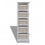 Estantería con 5 cestas tejidas madera blanco de , Taquillas y armarios de almacenamiento - Ref: Foro24-240798, Precio: 144,3...