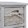Estantería con 5 cestas tejidas madera blanco de , Taquillas y armarios de almacenamiento - Ref: Foro24-240798, Precio: 144,3...