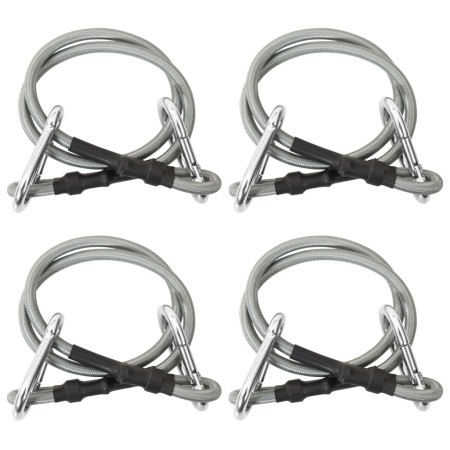 Cuerdas con mosquetón 4 unidades goma de , Acessorios para toldos - Ref: Foro24-310252, Precio: 21,73 €, Descuento: %