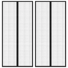 Mosquiteras para puerta bloque magnético 2 uds negro 220x110 cm de , Mosquiteras para ventanas - Ref: Foro24-314688, Precio: ...