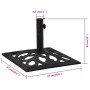 Base de sombrilla de hierro fundido negro 47x47x33 cm de , Bases para sombrillas - Ref: Foro24-317764, Precio: 74,26 €, Descu...
