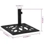Base de sombrilla de hierro fundido negro 47x47x33 cm de , Bases para sombrillas - Ref: Foro24-317764, Precio: 66,76 €, Descu...
