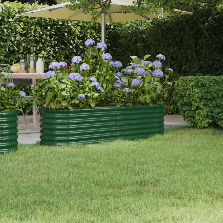Jardinera de acero con recubrimiento en polvo verde 152x40x36cm de , Maceteros y jardineras - Ref: Foro24-318868, Precio: 48,...