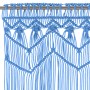 Cortina de macramé algodón azul 140x240 cm de , Cortinas y visillos - Ref: Foro24-323988, Precio: 42,56 €, Descuento: %