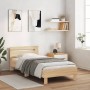Cama con cabecero madera de ingeniería roble Sonoma 100x200 cm de , Camas y somieres - Ref: Foro24-838528, Precio: 86,35 €, D...