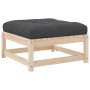 Taburete de jardín con cojín madera maciza de pino de , Sofás modulares de exterior - Ref: Foro24-838093, Precio: 62,46 €, De...