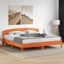 Cabecero de cama madera maciza de pino marrón cera 180 cm de , Cabeceros y pies de cama - Ref: Foro24-842493, Precio: 56,27 €...