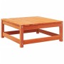 Taburete de jardín con cojín madera maciza de pino marrón cera de , Sofás modulares de exterior - Ref: Foro24-838098, Precio:...