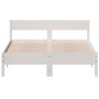 Estructura de cama con cabecero madera pino blanco 120x200 cm de , Camas y somieres - Ref: Foro24-842755, Precio: 131,61 €, D...