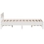 Estructura de cama con cabecero madera pino blanco 120x200 cm de , Camas y somieres - Ref: Foro24-842755, Precio: 131,61 €, D...