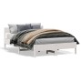 Estructura de cama con cabecero madera pino blanco 160x200 cm de , Camas y somieres - Ref: Foro24-842743, Precio: 130,04 €, D...
