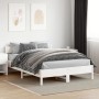 Estructura de cama con cabecero madera pino blanco 160x200 cm de , Camas y somieres - Ref: Foro24-842743, Precio: 130,04 €, D...