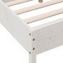 Estructura de cama con cabecero madera pino blanco 160x200 cm de , Camas y somieres - Ref: Foro24-842743, Precio: 130,04 €, D...