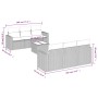 Set de sofás de jardín 7 pzas con cojines ratán PE gris claro en Conjuntos de jardín | Comprar online en Foru.es