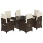 Set comedor de jardín 7 pzas con cojines ratán sintético marrón de , Conjuntos de jardín - Ref: Foro24-3212686, Precio: 903,7...