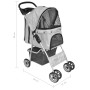 Cochecito plegable para mascotas perro/gato gris de vidaXL, Cochecitos para mascotas - Ref: Foro24-170910, Precio: 90,42 €, D...