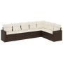 Juego de sofás de jardín 7 piezas con cojines ratán PE marrón de , Conjuntos de jardín - Ref: Foro24-3219043, Precio: 461,48 ...