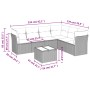 Set de comedor de jardín 7 pzas y cojines ratán sintético negro de , Conjuntos de jardín - Ref: Foro24-3249525, Precio: 416,9...