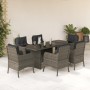 Set comedor jardín 7 pzas y cojines ratán sintético gris de , Conjuntos de jardín - Ref: Foro24-3211884, Precio: 821,23 €, De...