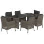 Set comedor jardín 7 pzas y cojines ratán sintético gris de , Conjuntos de jardín - Ref: Foro24-3211884, Precio: 821,23 €, De...