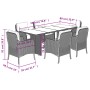 Set comedor jardín 7 pzas y cojines ratán sintético gris de , Conjuntos de jardín - Ref: Foro24-3211884, Precio: 821,23 €, De...