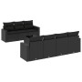 Set de sofás de jardín 8 piezas y cojines ratán sintético negro en Conjuntos de jardín | Comprar online en Foru.es