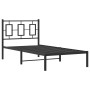 Estructura de cama con cabecero metal negro 90x200 cm de , Camas y somieres - Ref: Foro24-374234, Precio: 74,86 €, Descuento: %