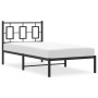 Estructura de cama con cabecero metal negro 90x200 cm de , Camas y somieres - Ref: Foro24-374234, Precio: 74,86 €, Descuento: %