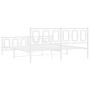 Estructura cama metal con cabecero y estribo blanco 180x200 cm de , Camas y somieres - Ref: Foro24-374312, Precio: 148,52 €, ...