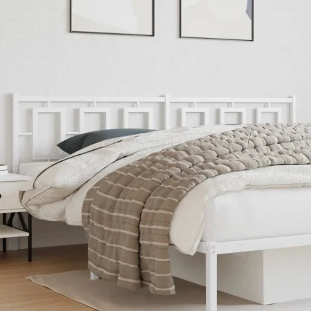 Cabecero de metal blanco 193 cm de , Cabeceros y pies de cama - Ref: Foro24-374327, Precio: 49,34 €, Descuento: %