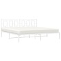 Estructura de cama con cabecero metal blanca 200x200 cm de , Camas y somieres - Ref: Foro24-374297, Precio: 124,12 €, Descuen...