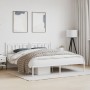Estructura de cama de metal con cabecero blanco 183x213 cm de , Camas y somieres - Ref: Foro24-374295, Precio: 120,82 €, Desc...