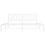 Estructura de cama de metal con cabecero blanco 183x213 cm de , Camas y somieres - Ref: Foro24-374295, Precio: 120,82 €, Desc...