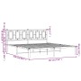 Estructura de cama de metal con cabecero blanco 183x213 cm de , Camas y somieres - Ref: Foro24-374295, Precio: 120,82 €, Desc...