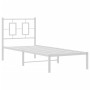 Estructura de cama de metal con cabecero blanco 80x200 cm de , Camas y somieres - Ref: Foro24-374281, Precio: 64,02 €, Descue...