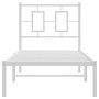 Estructura de cama de metal con cabecero blanco 80x200 cm de , Camas y somieres - Ref: Foro24-374281, Precio: 64,02 €, Descue...