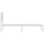 Estructura de cama de metal con cabecero blanco 80x200 cm de , Camas y somieres - Ref: Foro24-374281, Precio: 64,02 €, Descue...