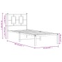 Estructura de cama de metal con cabecero blanco 80x200 cm de , Camas y somieres - Ref: Foro24-374281, Precio: 64,02 €, Descue...