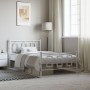 Estructura cama metal con cabecero y pie cama blanca 107x203 cm de , Camas y somieres - Ref: Foro24-374304, Precio: 90,73 €, ...