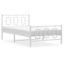 Estructura cama metal con cabecero y pie cama blanca 107x203 cm de , Camas y somieres - Ref: Foro24-374304, Precio: 90,73 €, ...