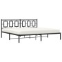 Estructura de cama con cabecero metal negro 200x200 cm de , Camas y somieres - Ref: Foro24-374248, Precio: 130,14 €, Descuent...