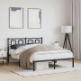 Estructura de cama con cabecero metal negro 140x190 cm de , Camas y somieres - Ref: Foro24-374241, Precio: 108,36 €, Descuent...